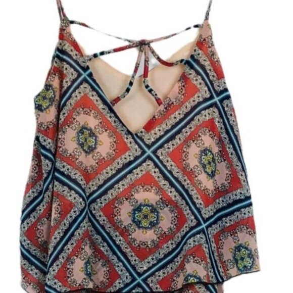 Charlotte Russe Women’s Maxi Dress Size Small Scarf Print Strappy Hippie Boho - Picture 5 of 12